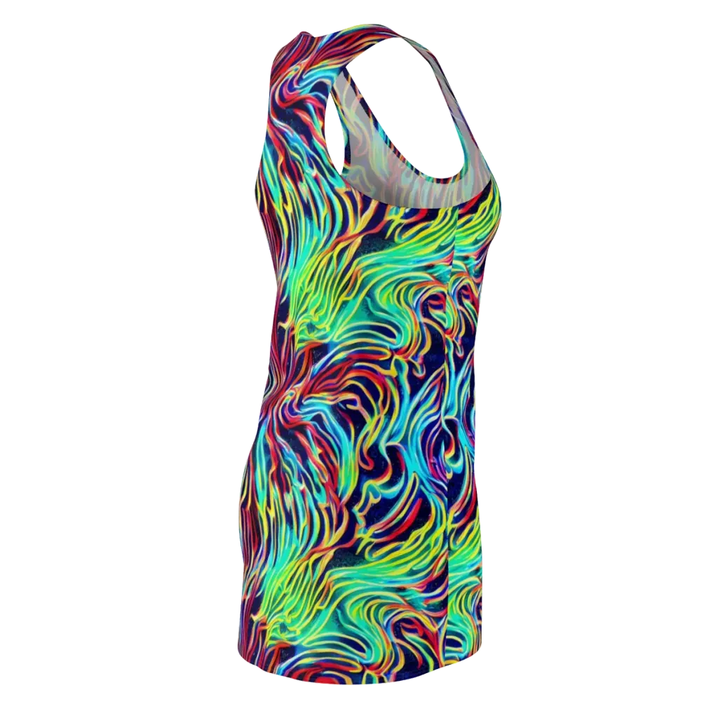 Cobalt Ribbon Reef on Racerback Dress — Back Side