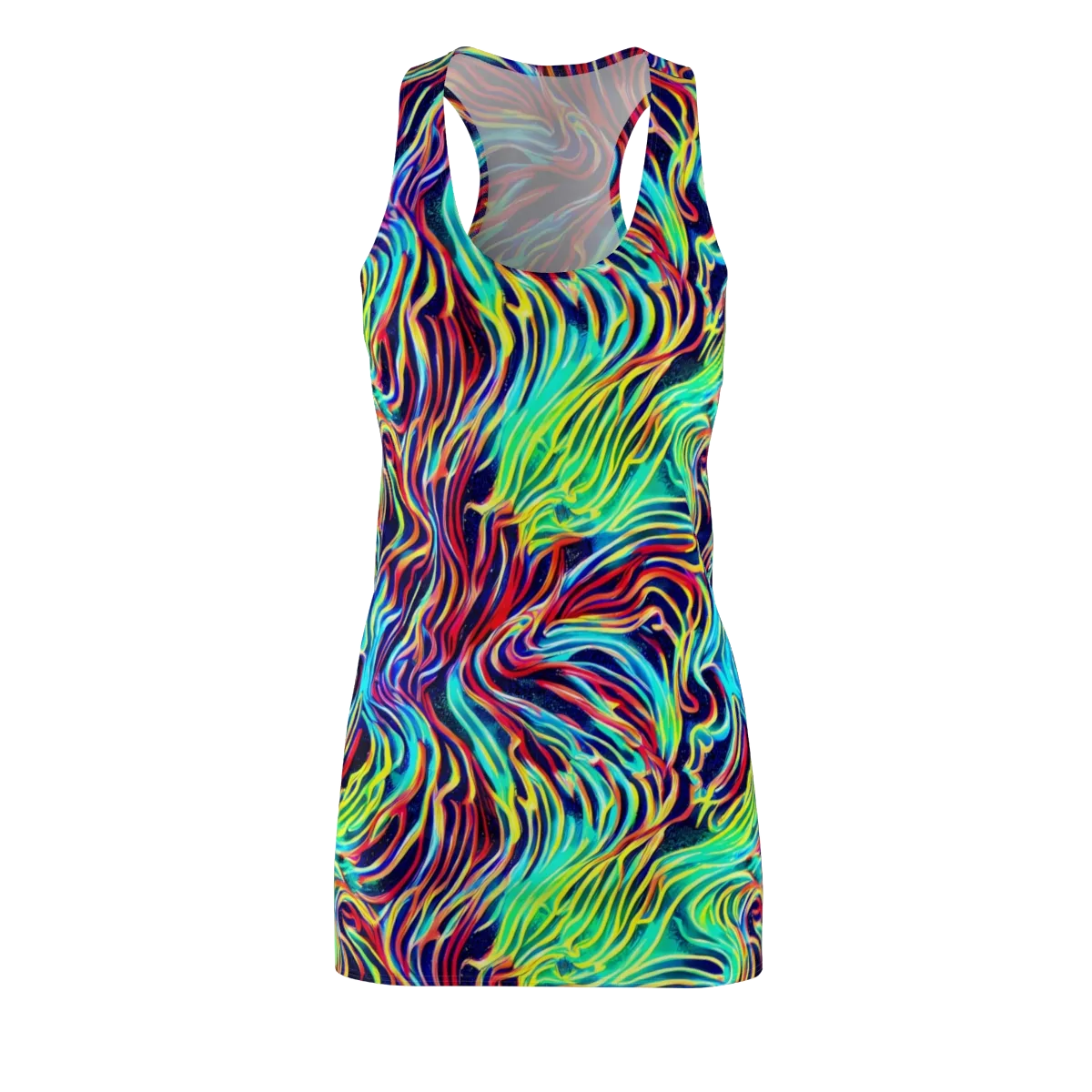 Cobalt Ribbon Reef on Racerback Dress — Front