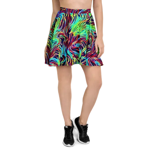 Cobalt Ribbon Reef on a Skater Skirt