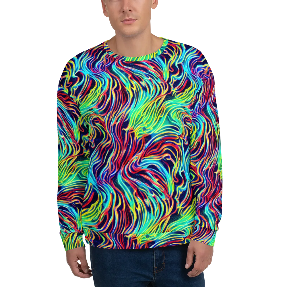 Cobalt Ribbon Reef on Sweatshirt — Front