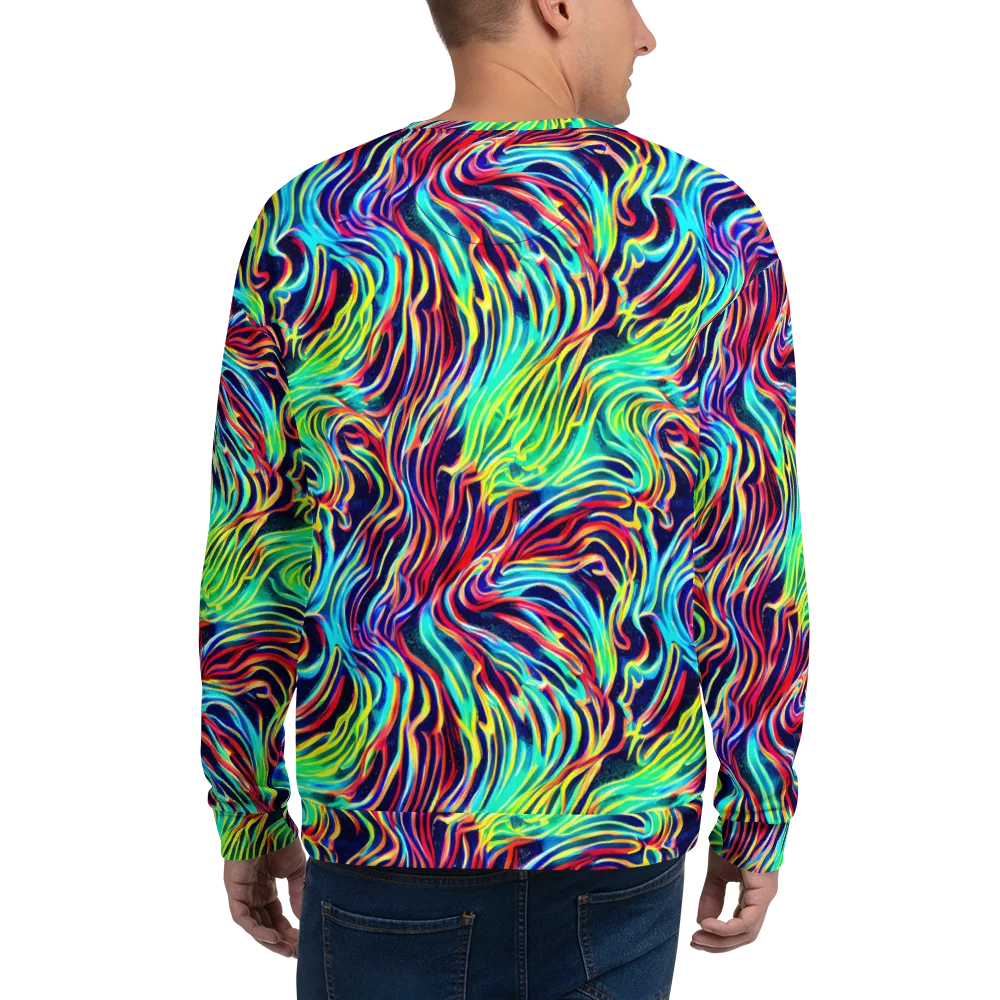 Cobalt Ribbon Reef on Sweatshirt — Back