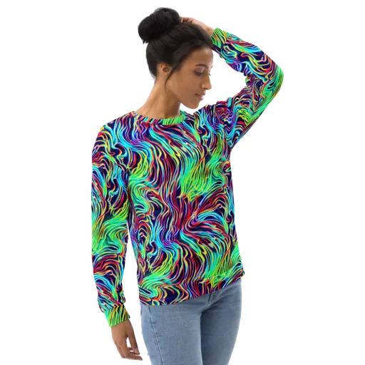 Cobalt Ribbon Reef on a Sweatshirt