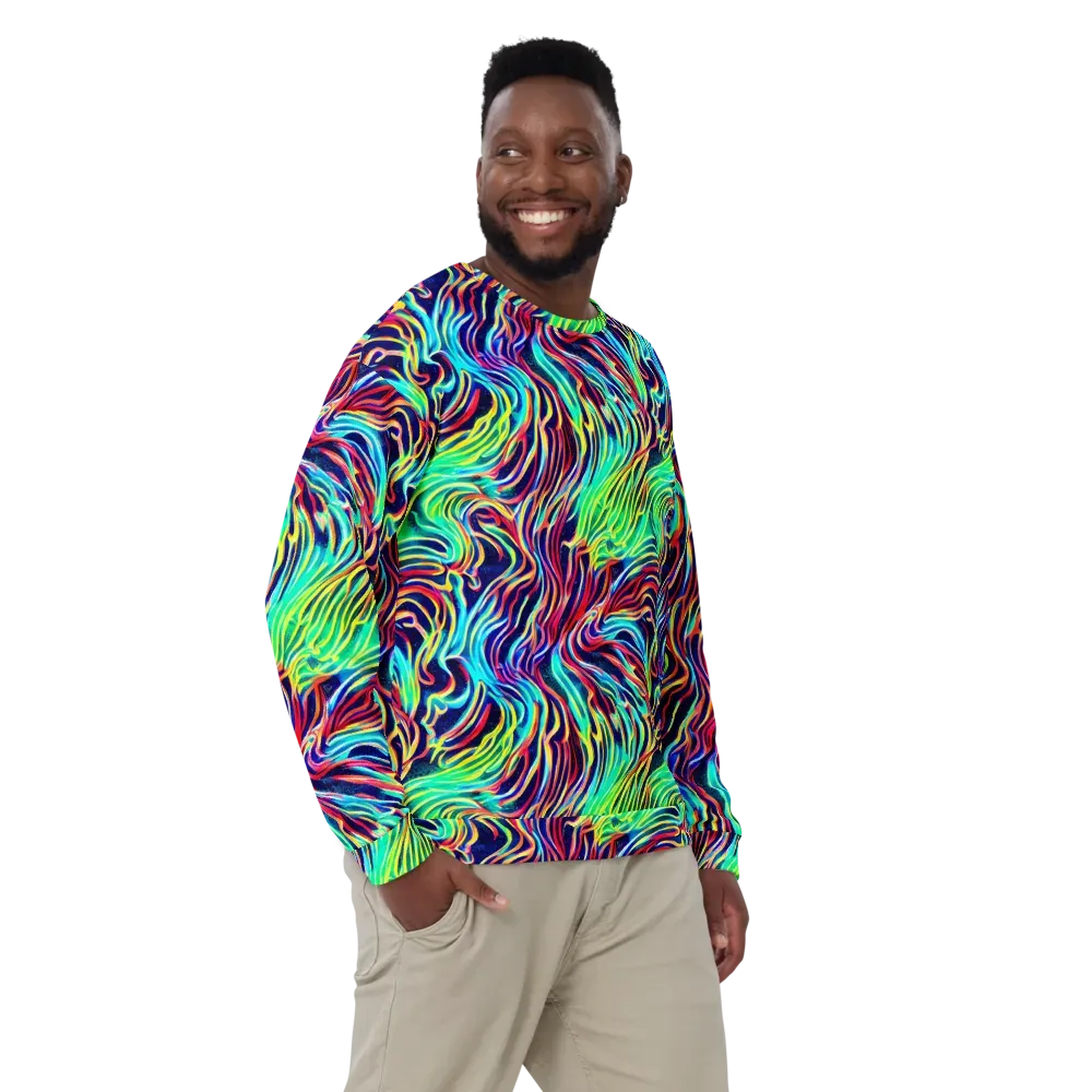 Cobalt Ribbon Reef on Sweatshirt — Front