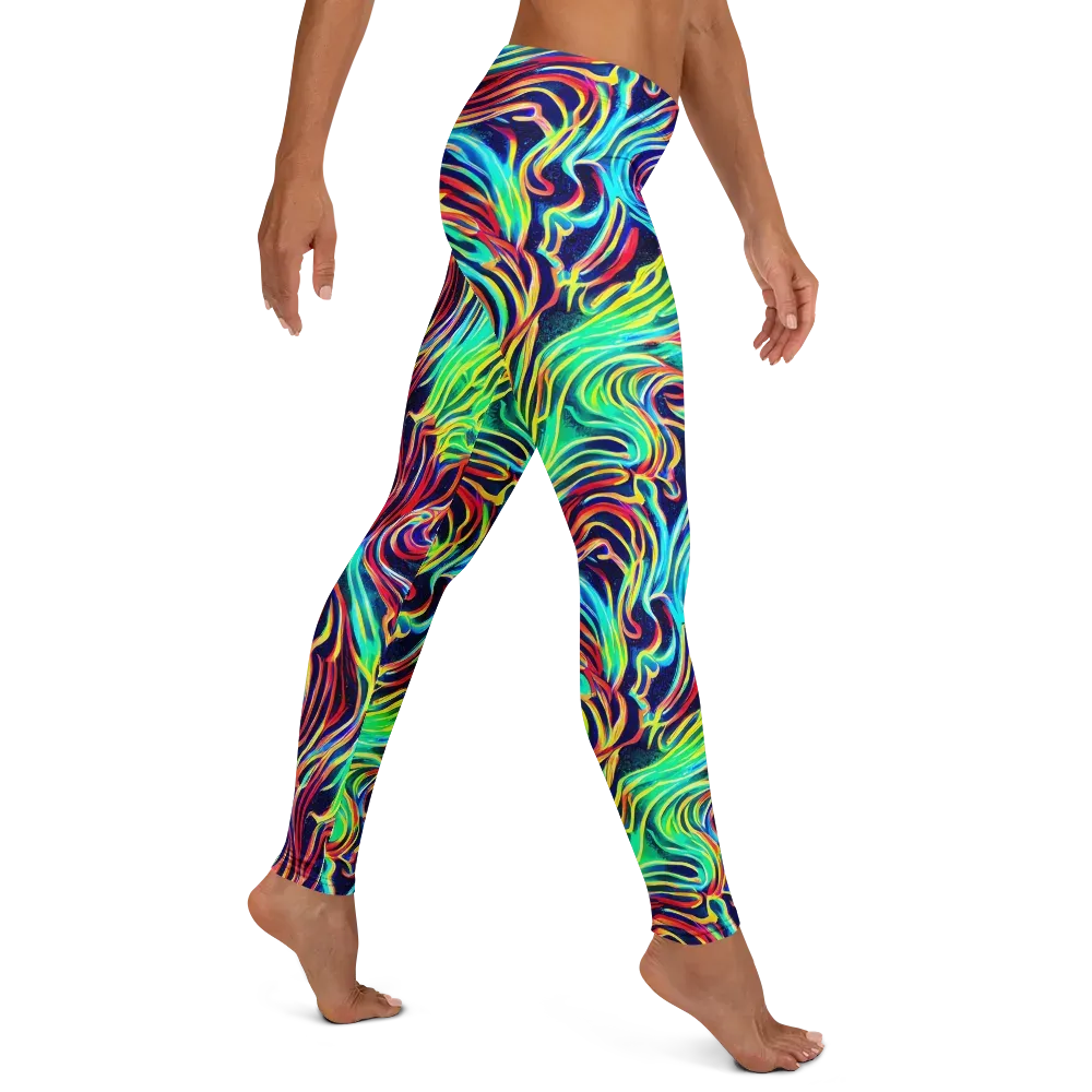 Cobalt Ribbon Reef on Leggings — Right