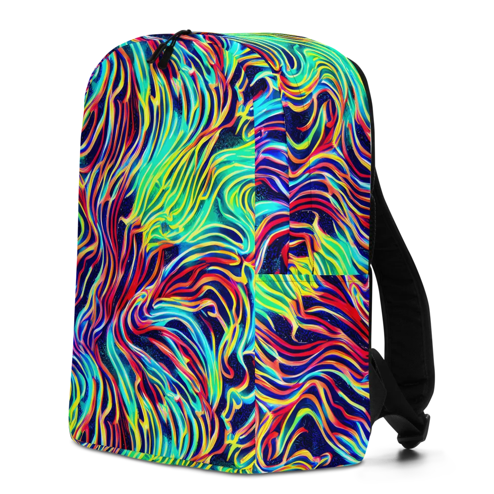 Cobalt Ribbon Reef on Minimalist Backpack — Left