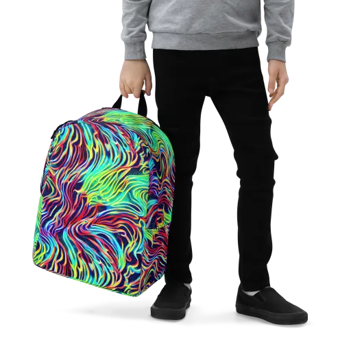 Cobalt Ribbon Reef on a Minimalist Backpack