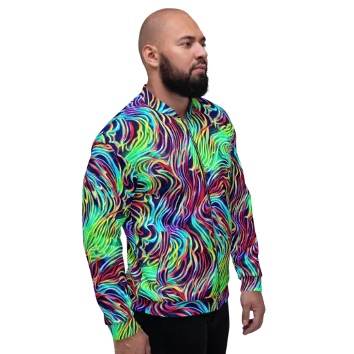 Cobalt Ribbon Reef on a Bomber Jacket