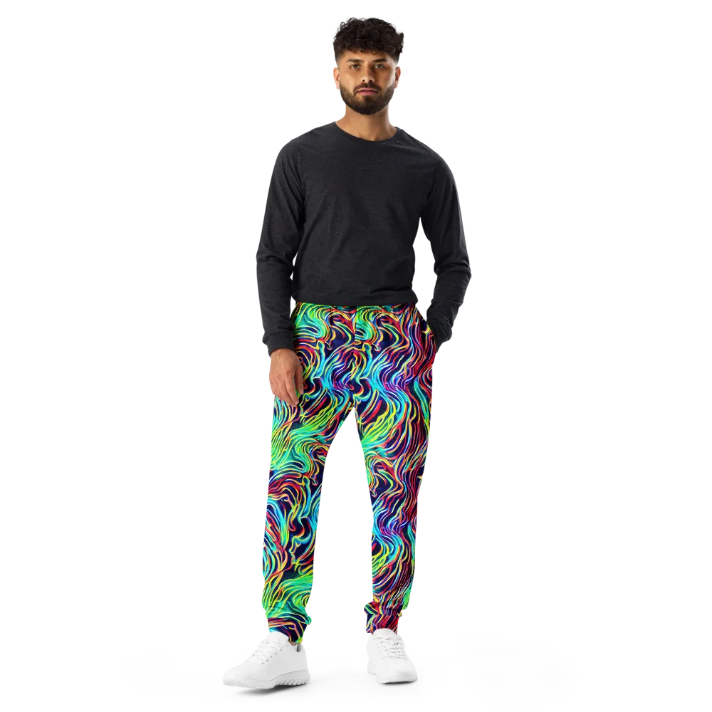 Cobalt Ribbon Reef on Men's Joggers — Front
