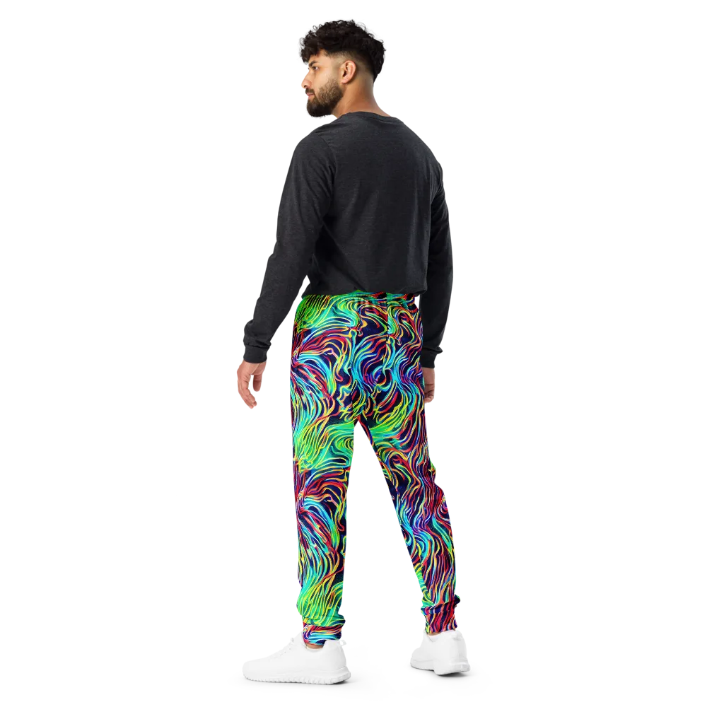 Cobalt Ribbon Reef on Men's Joggers — Back