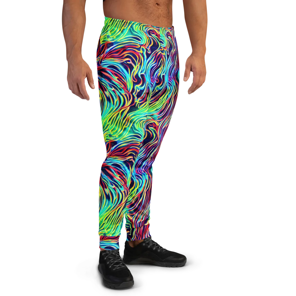 Cobalt Ribbon Reef on Men's Joggers — Right