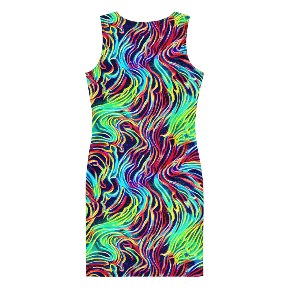 Cobalt Ribbon Reef on Bodycon Dress — Back