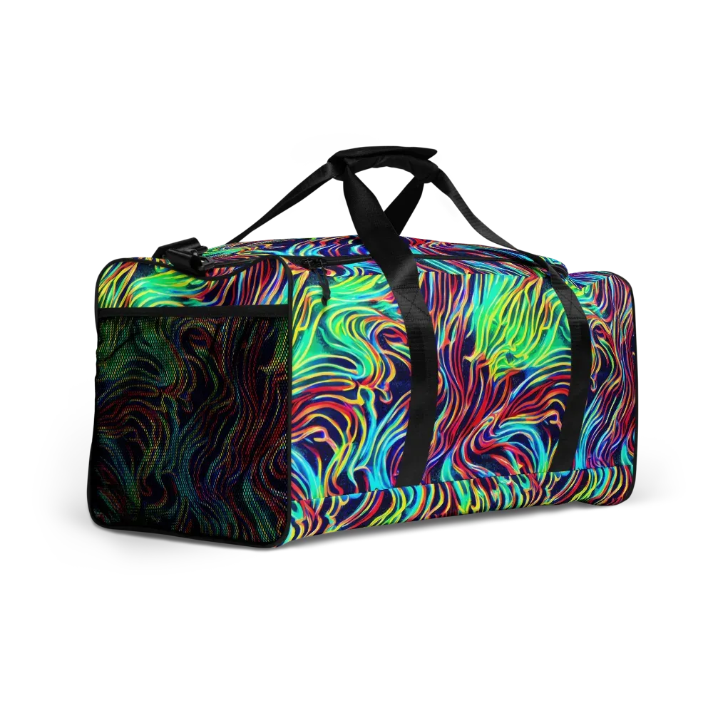 Cobalt Ribbon Reef on Duffle Bag — Right Front