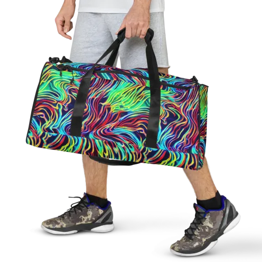 Cobalt Ribbon Reef on a Duffle Bag