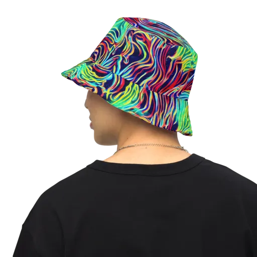 Cobalt Ribbon Reef on a Reversible Bucket Hat