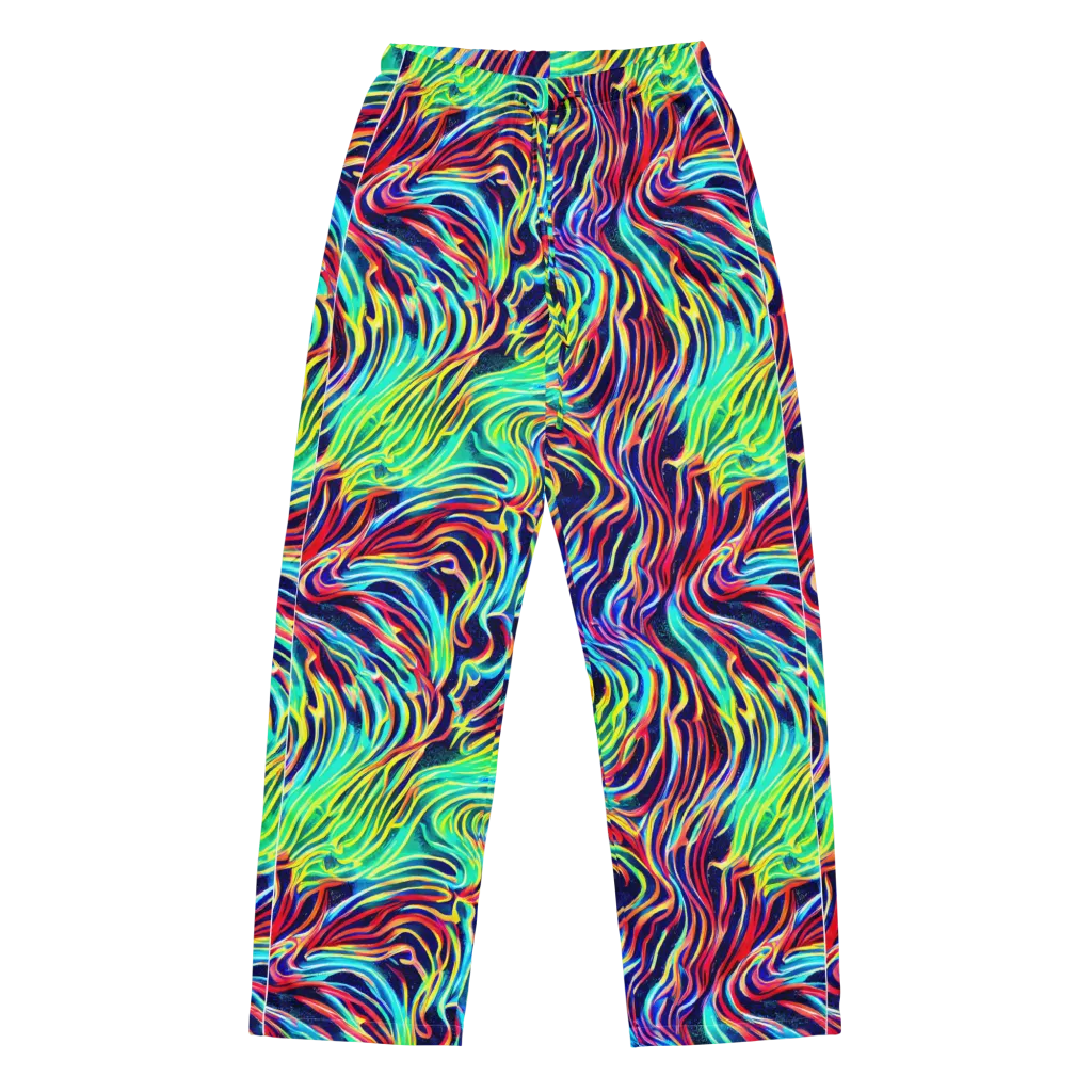 Cobalt Ribbon Reef on Women's Pajama Pants — Front