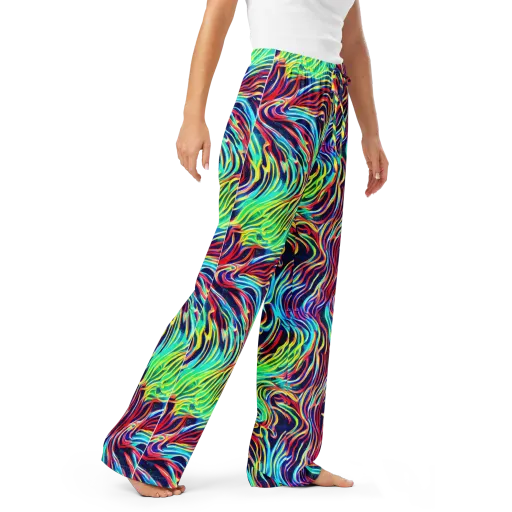 Cobalt Ribbon Reef on a Women's Pajama Pants