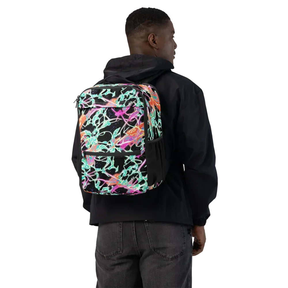Pixel Lagoon on Utility Backpack — Back