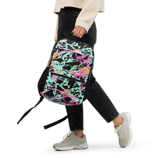 Pixel Lagoon on a Utility Backpack