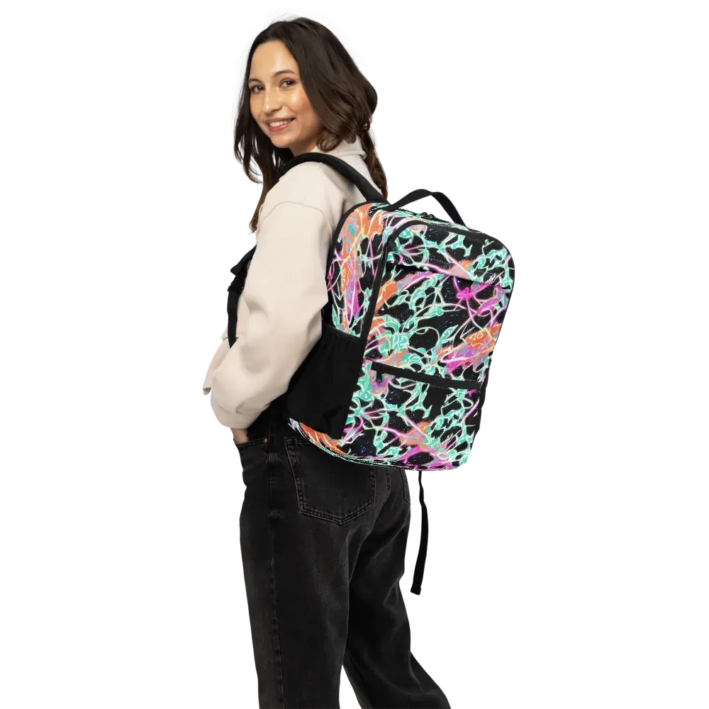 Pixel Lagoon on Utility Backpack — Back