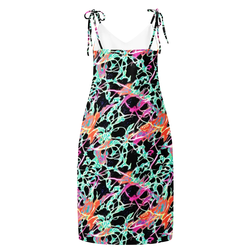 Pixel Lagoon on Slip Dress — Back