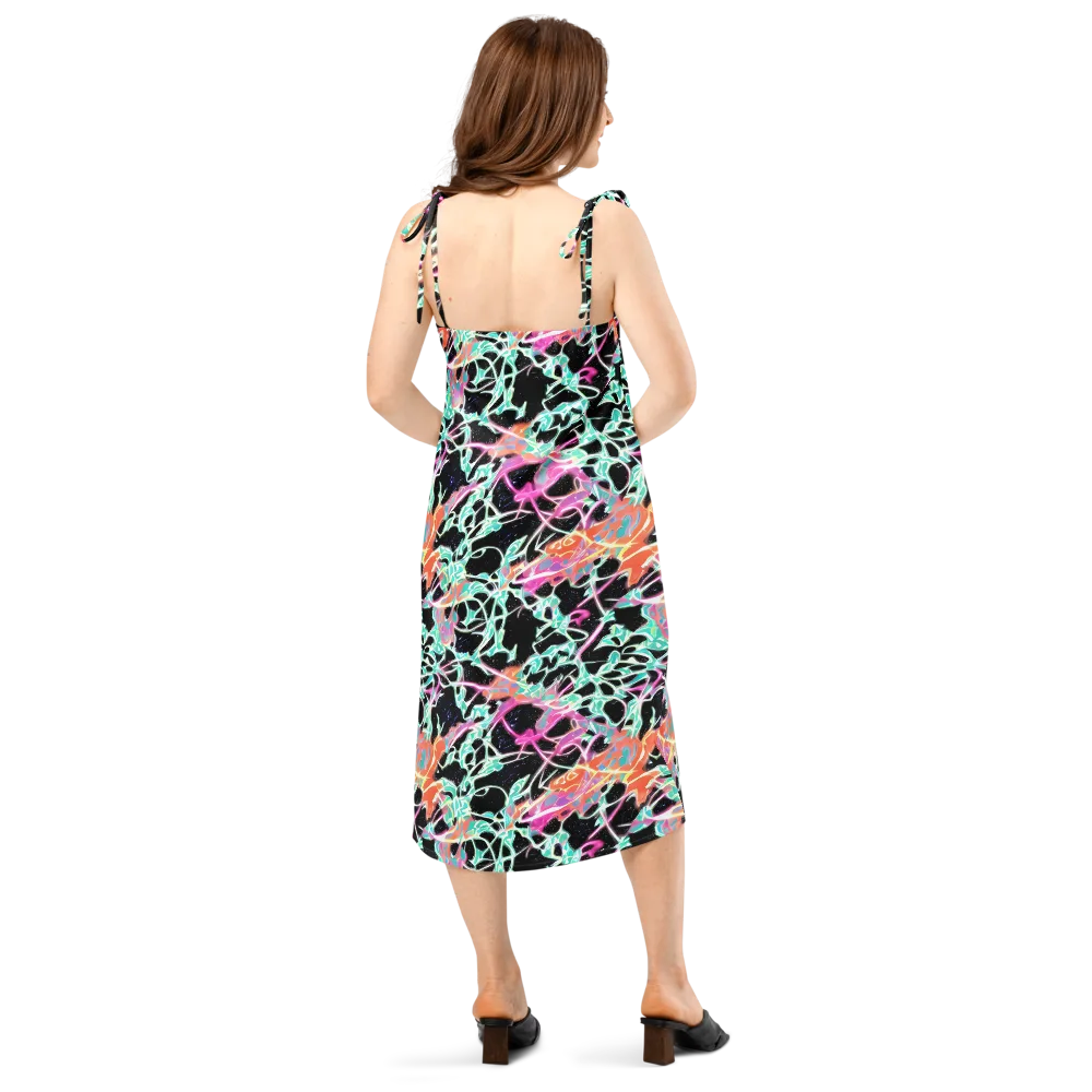 Pixel Lagoon on Slip Dress — Back