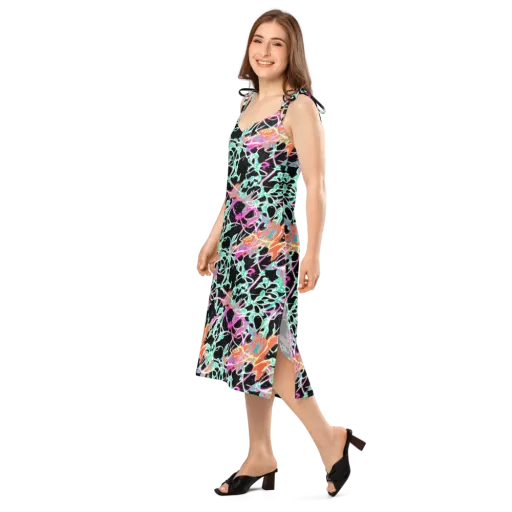 Pixel Lagoon on a Slip Dress