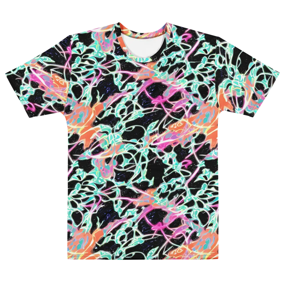 Pixel Lagoon on Men's Cotton Crew Neck T-Shirt — Front