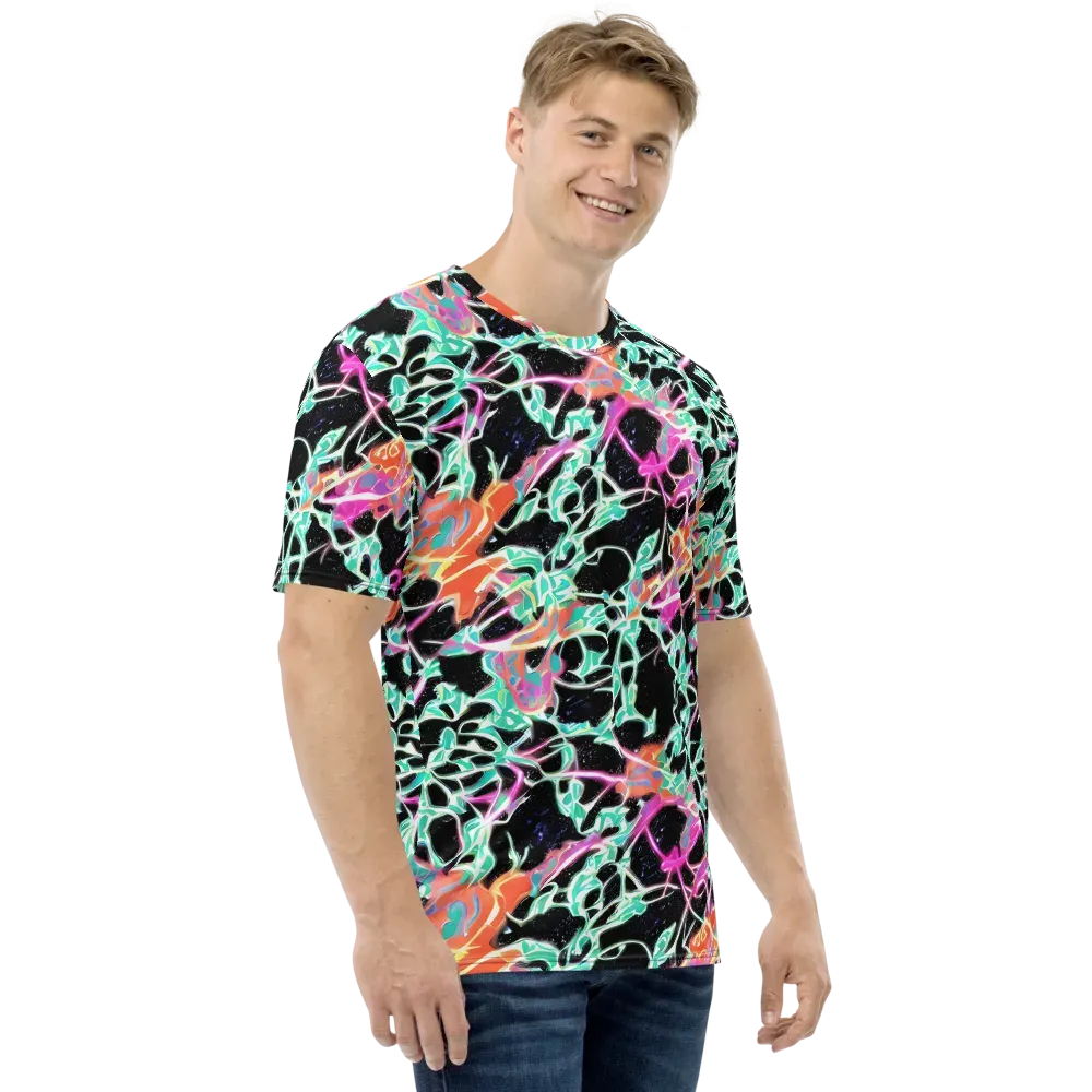 Pixel Lagoon on Men's Crew Neck T-Shirt — Right
