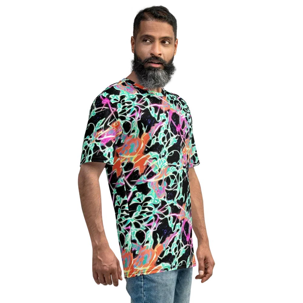 Pixel Lagoon on Men's Crew Neck T-Shirt — Right