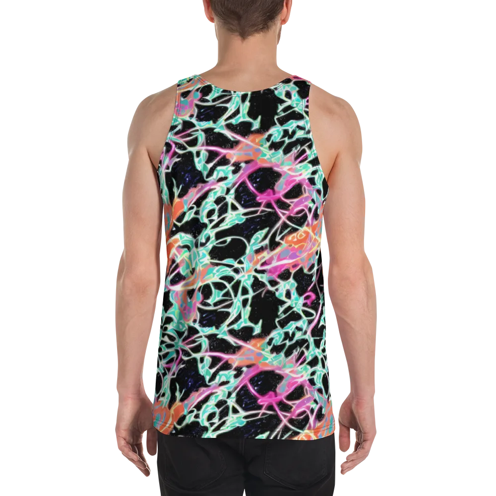 Pixel Lagoon on Men's Tank Top — Back