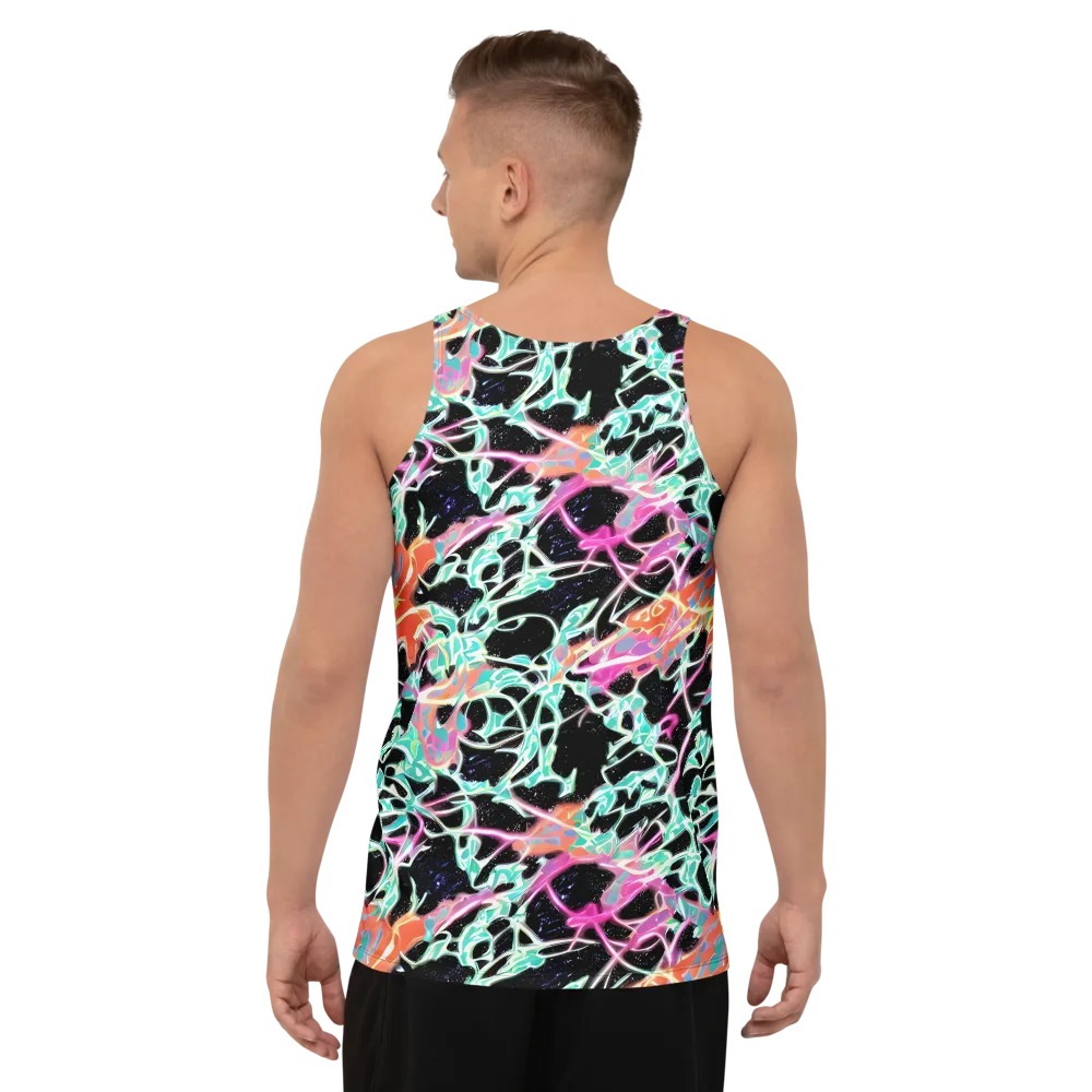 Pixel Lagoon on Men's Tank Top — Back