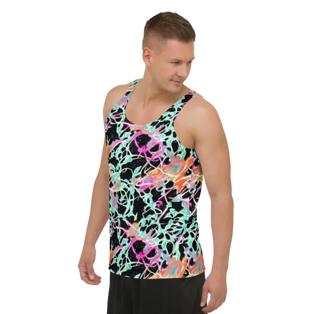 Pixel Lagoon on Men's Tank Top — Left Front