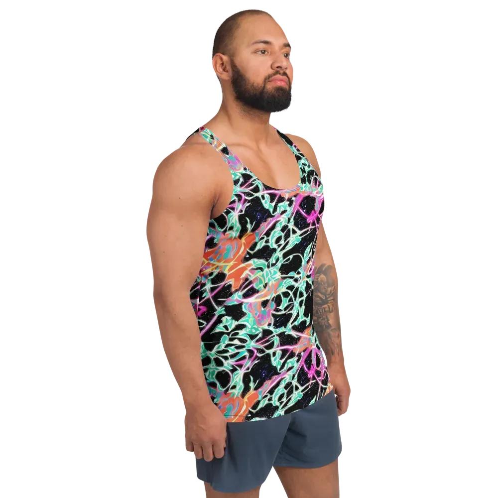 Pixel Lagoon on Men's Tank Top — Right Front