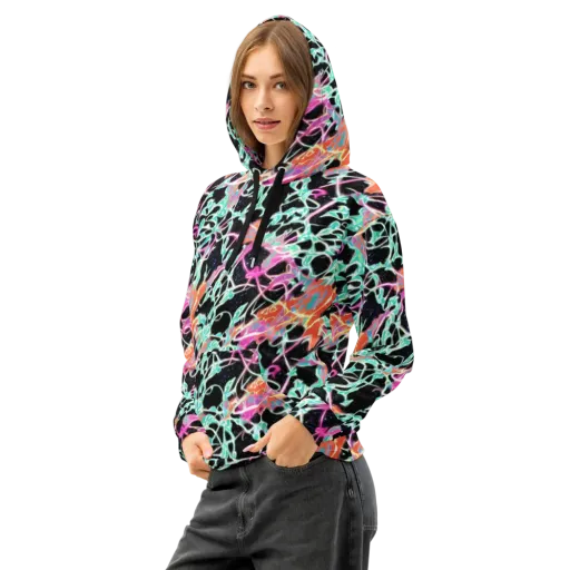 Pixel Lagoon on a Cotton Hoodie