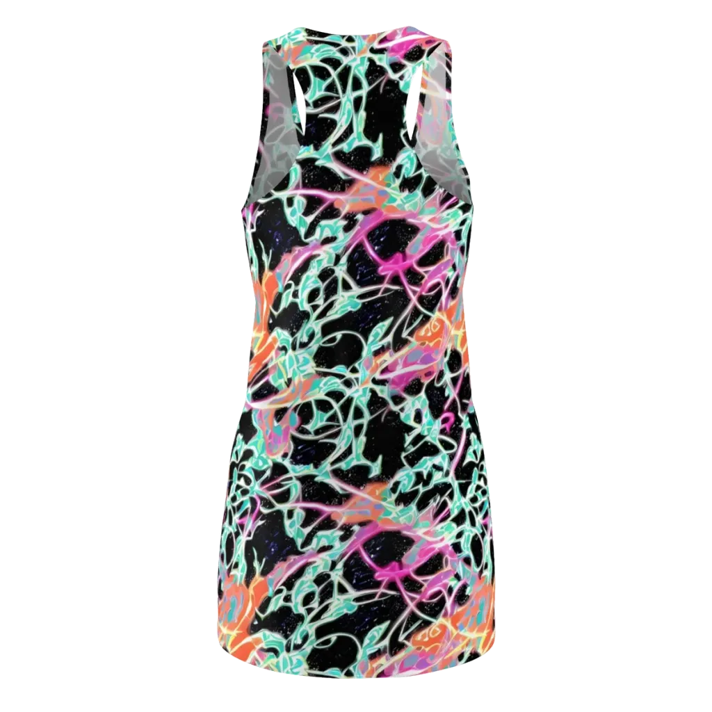 Pixel Lagoon on Racerback Dress — Back