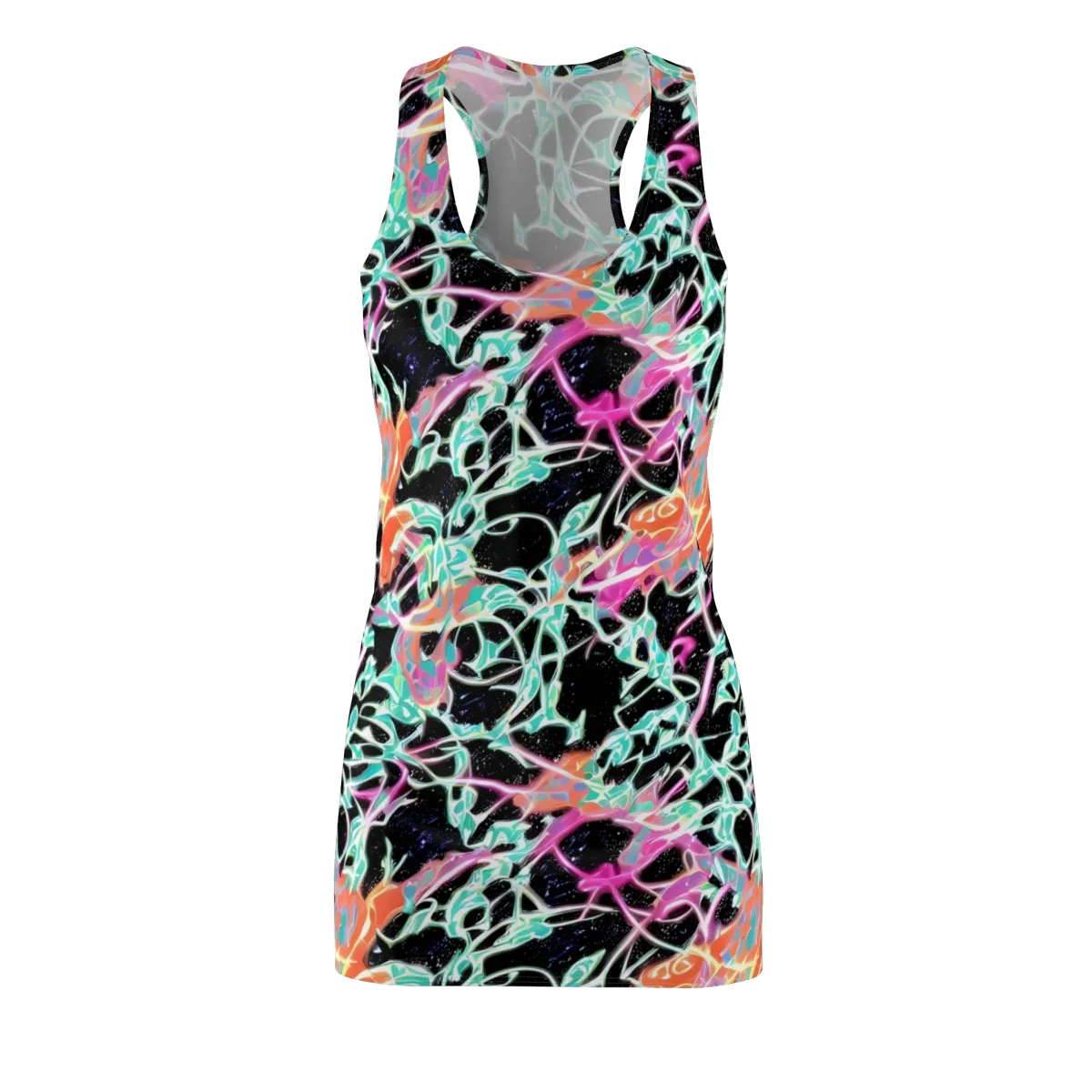 Pixel Lagoon on Racerback Dress — Front