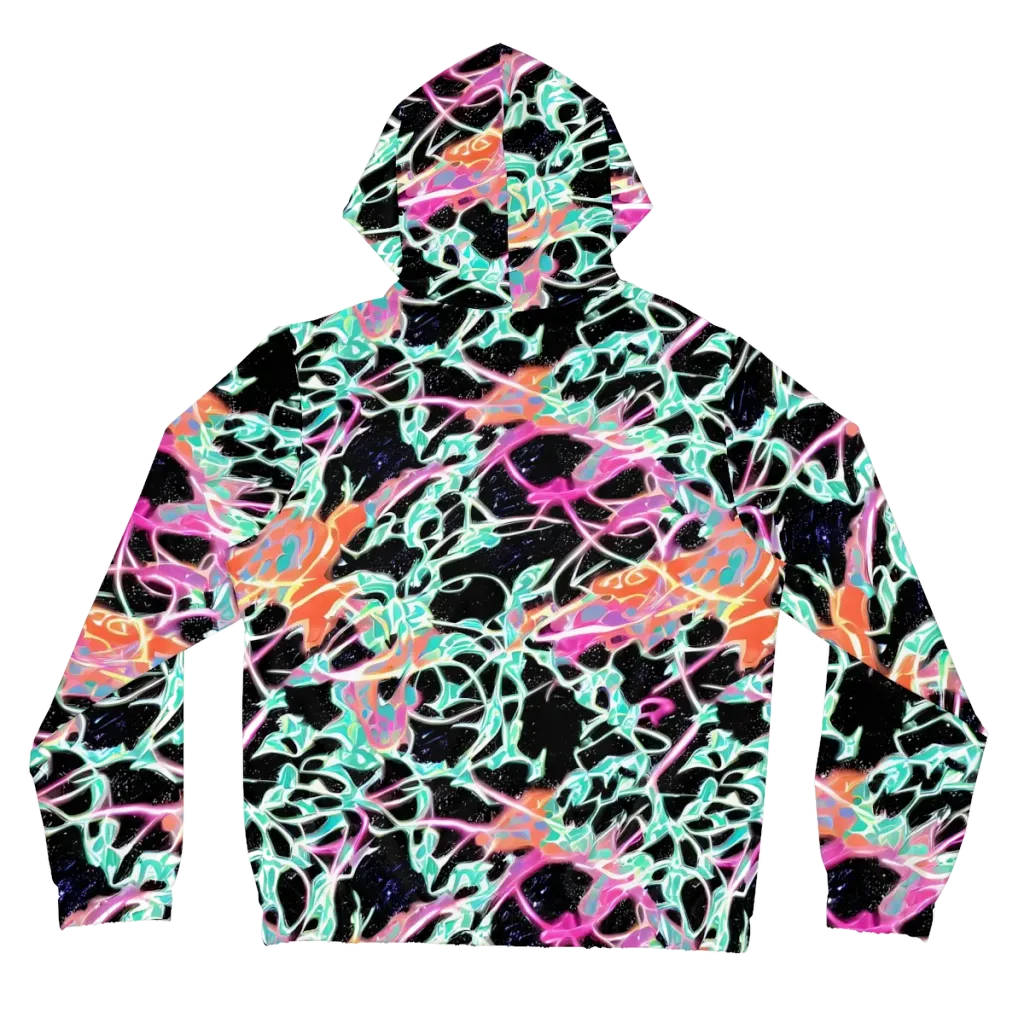 Pixel Lagoon on Women's Full-Zip Hoodie — Back