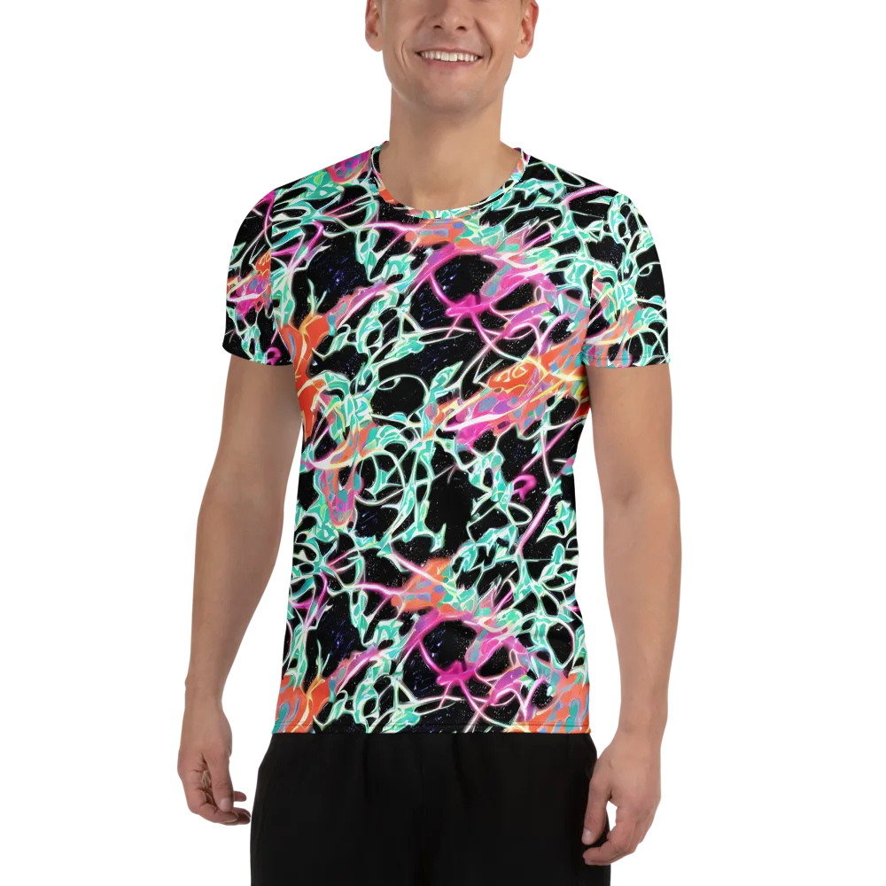 Pixel Lagoon on Men's Athletic T-Shirt — Front