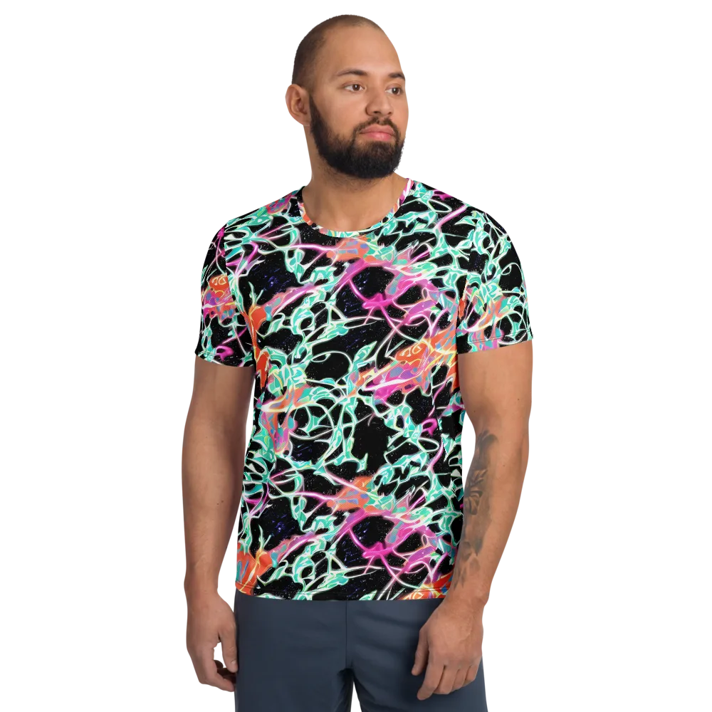Pixel Lagoon on Men's Athletic T-Shirt — Front