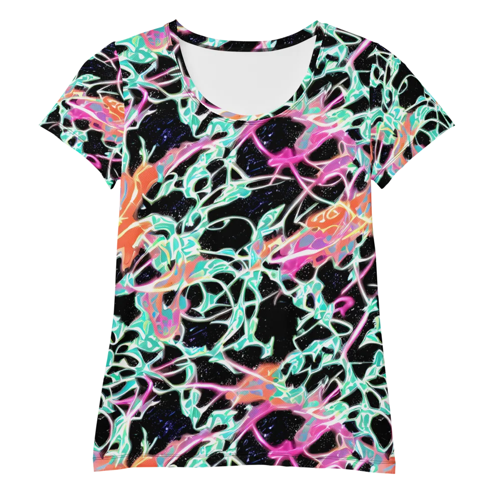Pixel Lagoon on Women's Athletic T-Shirt — Front