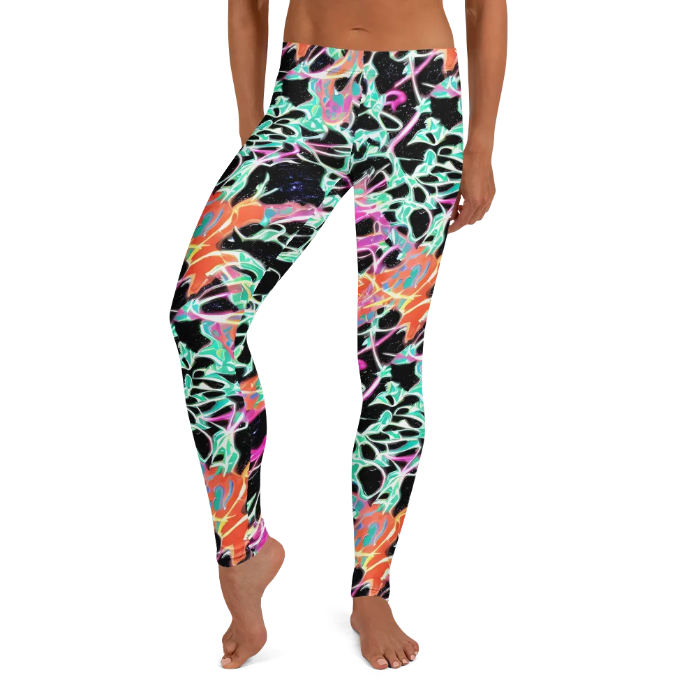 Pixel Lagoon on Leggings — Front