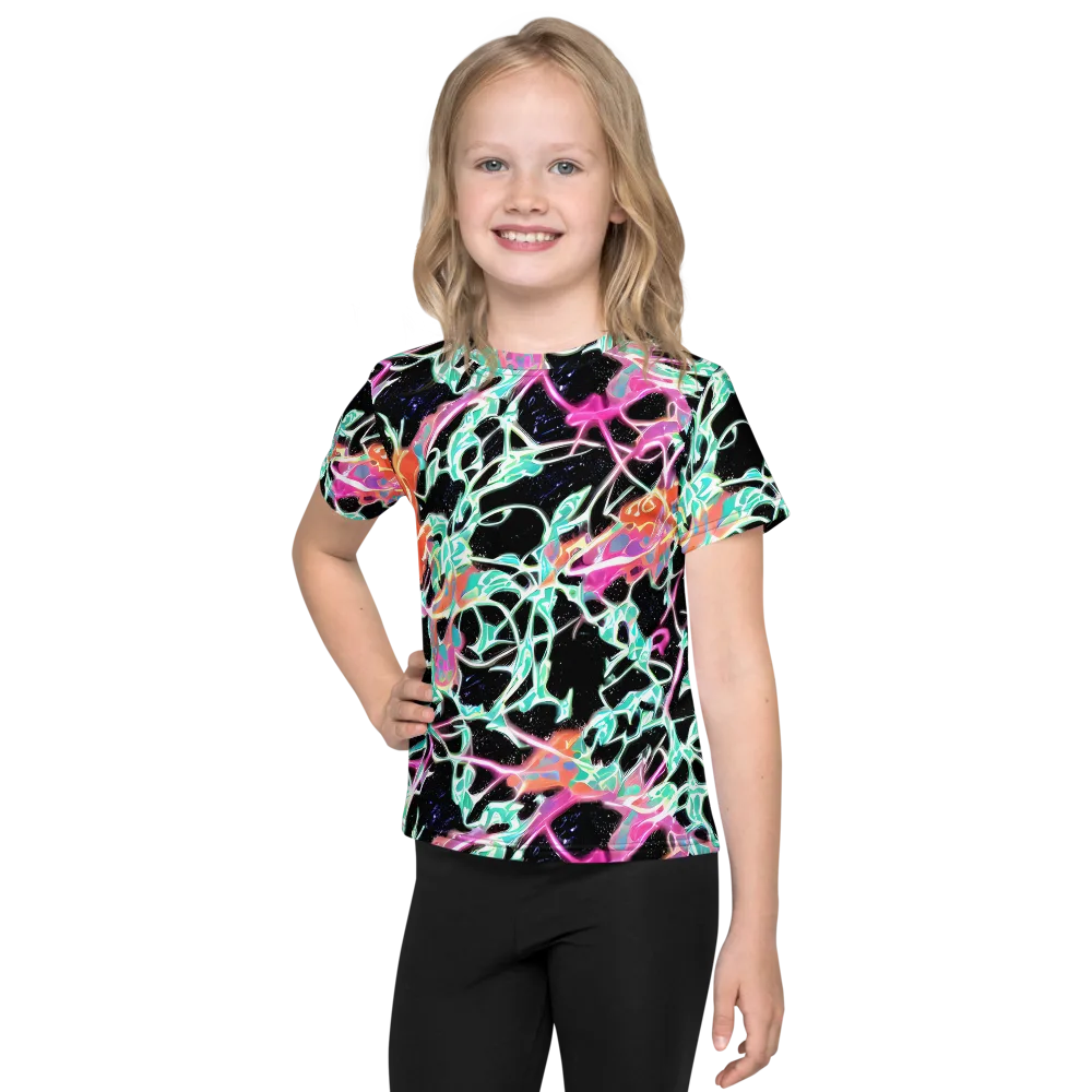 Pixel Lagoon on Kids Crew Neck T-Shirt — Front