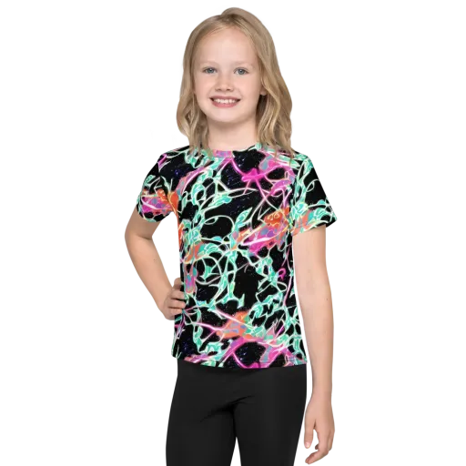 Pixel Lagoon on a Kids Crew Neck T-Shirt