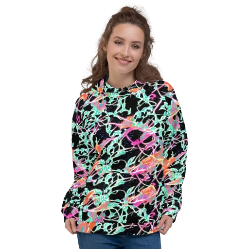 Pixel Lagoon on a Hoodie