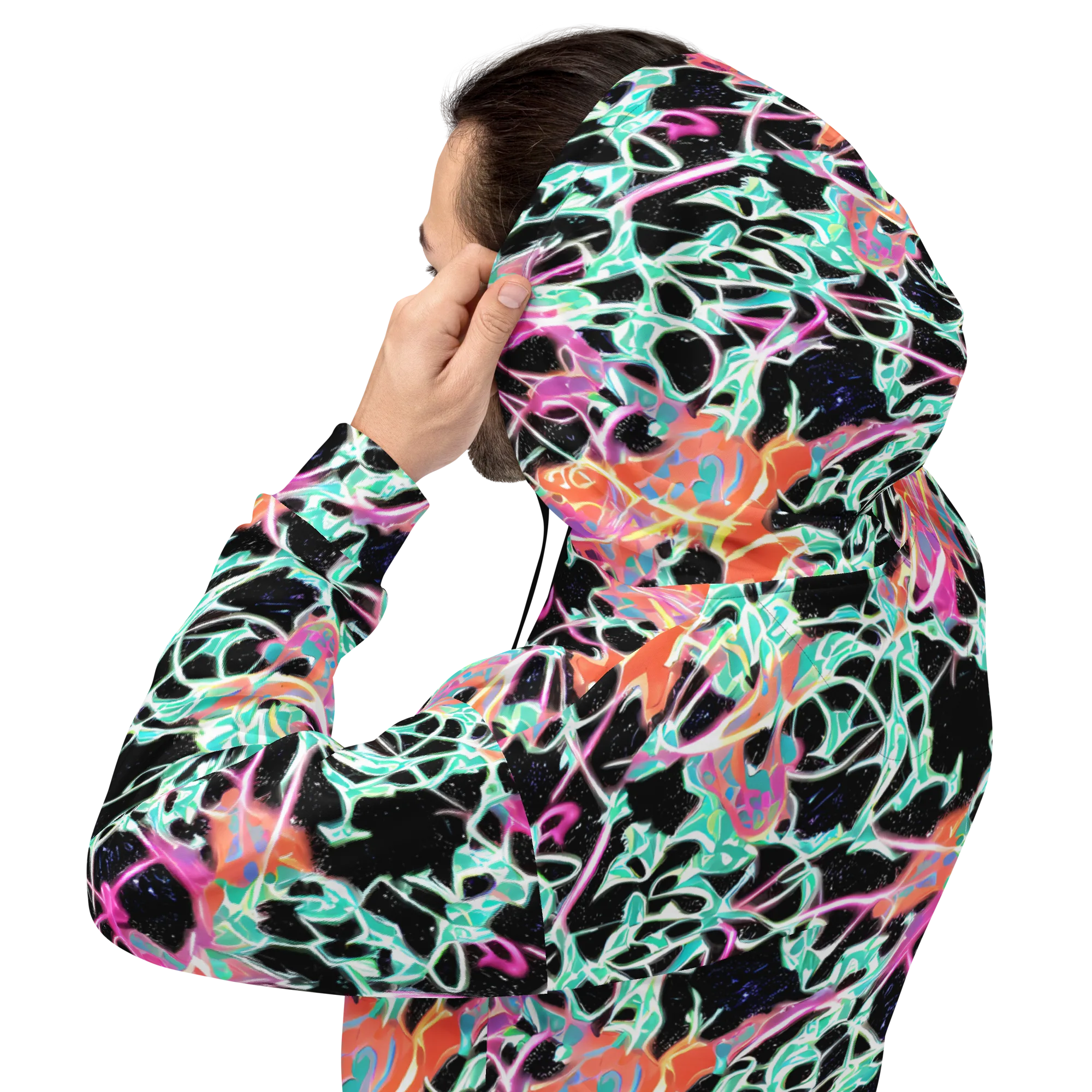 Pixel Lagoon on Hoodie — Back
