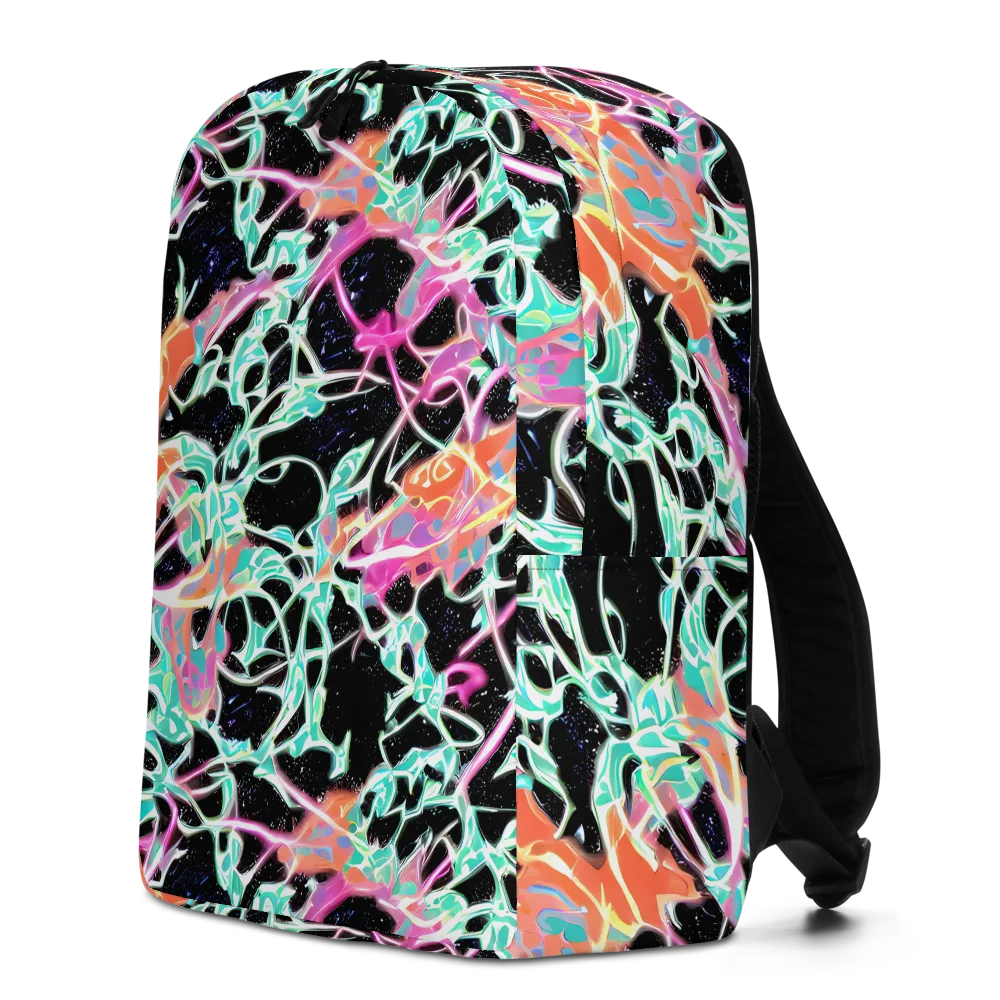 Pixel Lagoon on Minimalist Backpack — Left