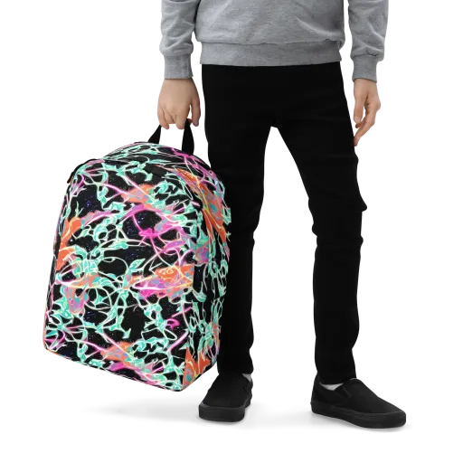 Pixel Lagoon on a Minimalist Backpack