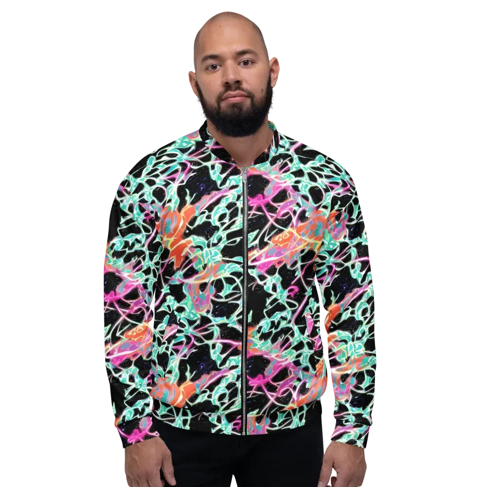 Pixel Lagoon on Bomber Jacket — Front