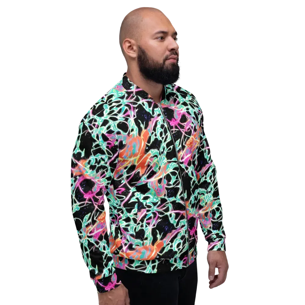 Pixel Lagoon on Bomber Jacket — Right