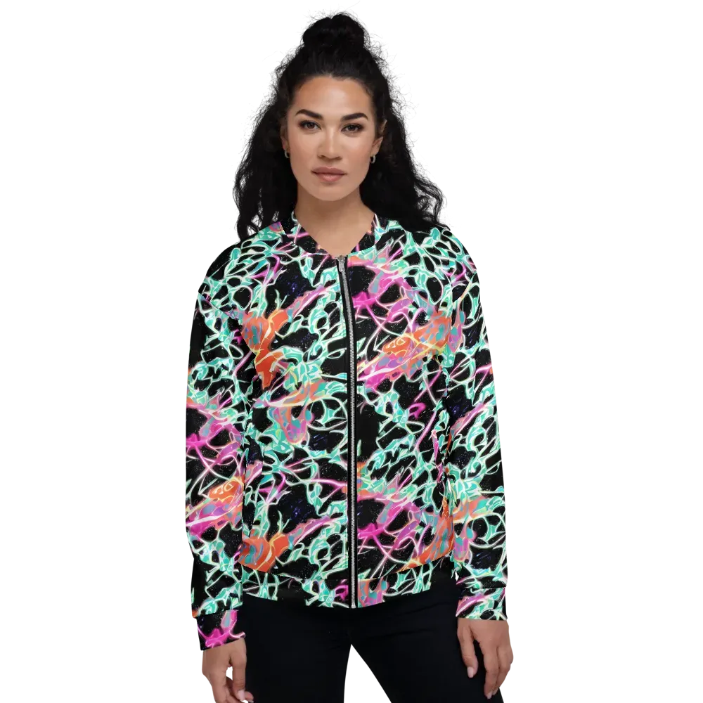 Pixel Lagoon on Bomber Jacket — Front